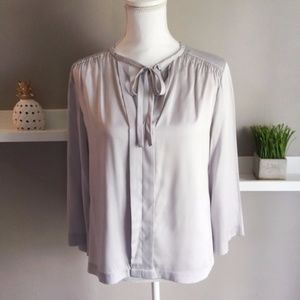 Diane Von Furstenberg Silk Neck Tie Blouse